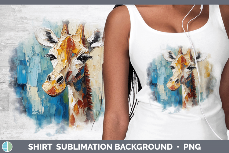 Animals Thick Paint Giraffe Shirt Sublimation Sublimation Ba