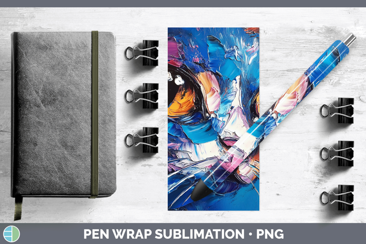 Animals Thick Paint Kitten Pen Wrap Sublimation Pen Designs