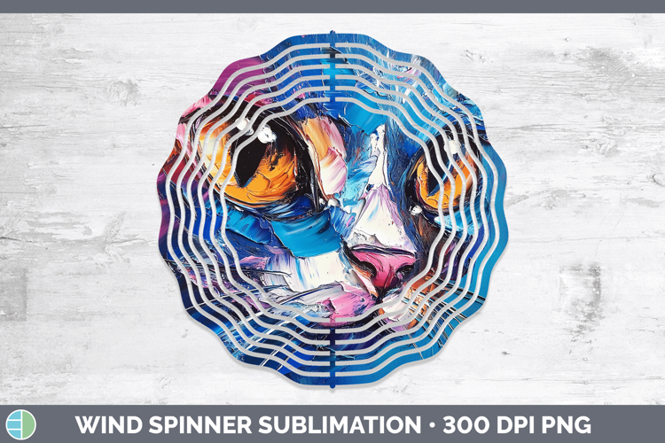 Animals Thick Paint Kitten Wind Spinner Sublimation Spinner