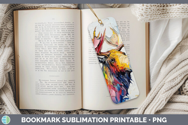 GorgeousAnimals Thick Paint Bookmark design.