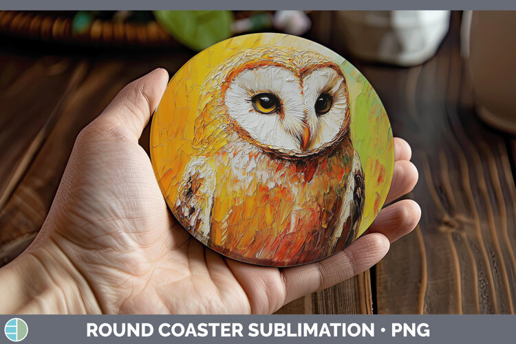 GorgeousAnimals Thick Paint Round Coaster design.
