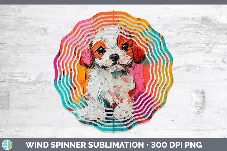 Animals Thick Paint Puppy Wind Spinner Sublimation Spinner D