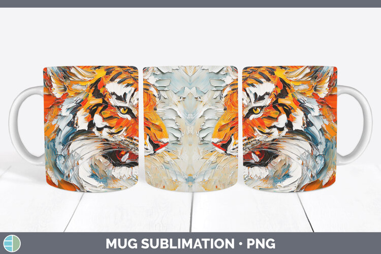 GorgeousAnimals Thick Paint Mug Wrap design.
