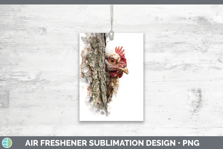 Chicken Animals Tree Peek Air Freshener Sublimation Design