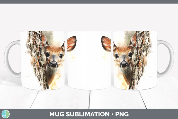 GorgeousAnimals Tree Peek Mug Wrap design.