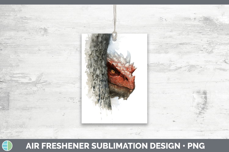 Dragon Animals Tree Peek Air Freshener Sublimation Design