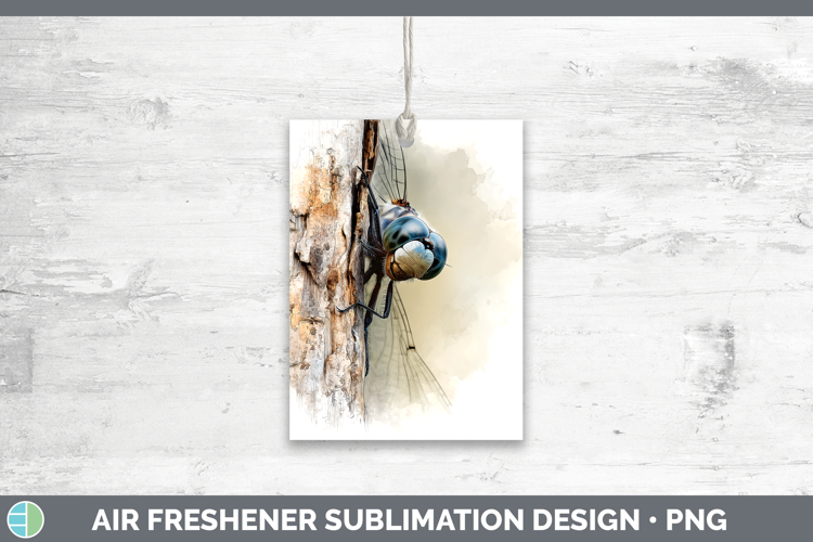 Dragonfly Animals Tree Peek Air Freshener Sublimation Design