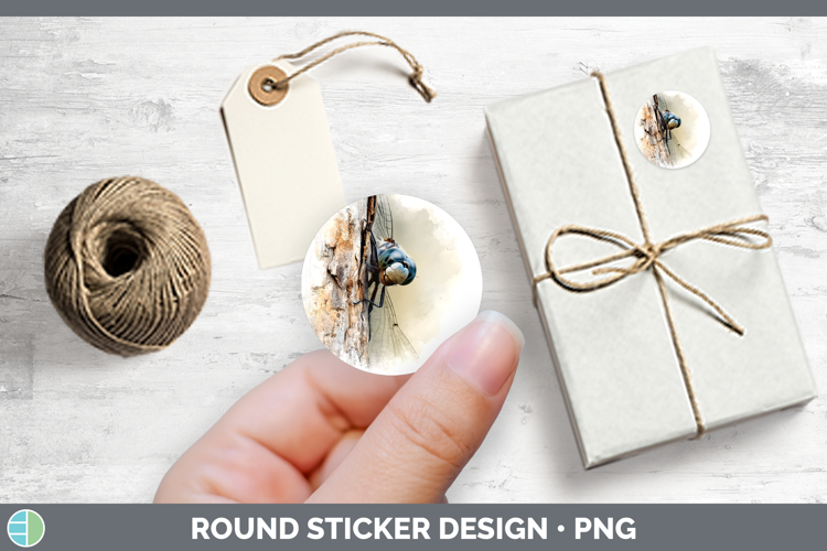 Dragonfly Animals Tree Peek Stickers Design