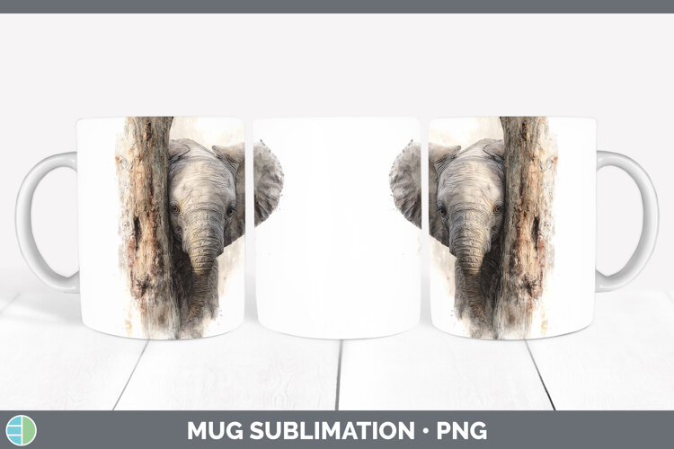 GorgeousAnimals Tree Peek Mug Wrap design.