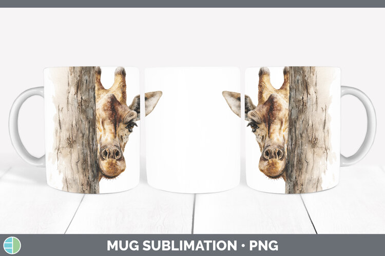 GorgeousAnimals Tree Peek Mug Wrap design.