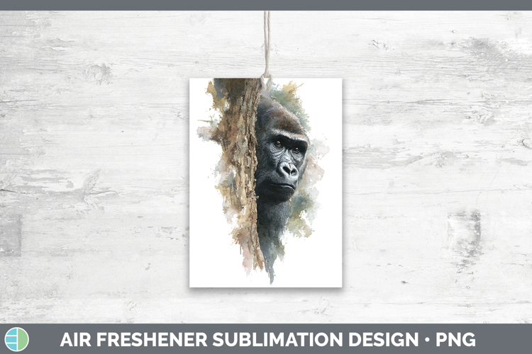 Gorilla Animals Tree Peek Air Freshener Sublimation Design