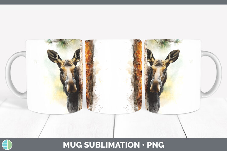 GorgeousAnimals Tree Peek Mug Wrap design.