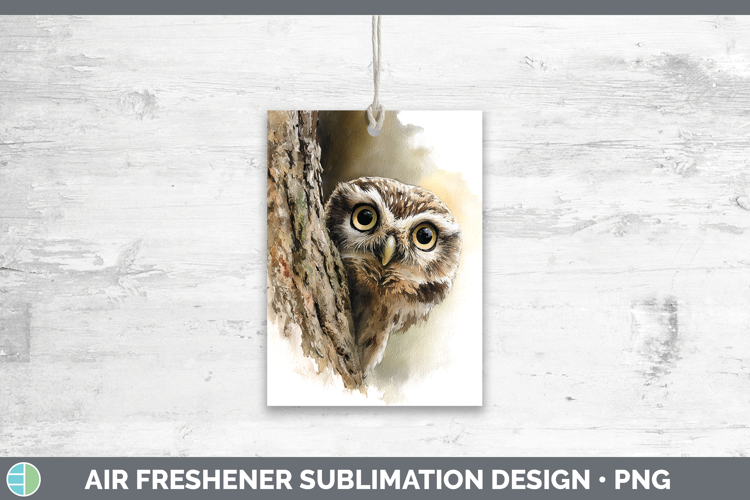 Owl Animals Tree Peek Air Freshener Sublimation Design