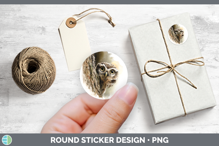 Owl Animals Tree Peek Stickers Design