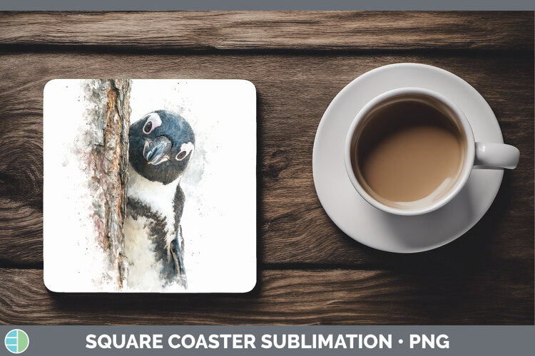 GorgeousAnimals Tree Peek Square Coaster design.