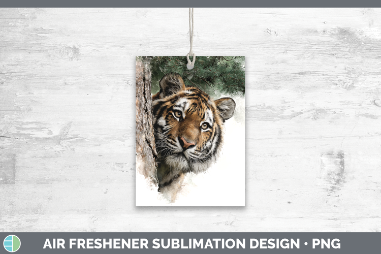 Tiger Animals Tree Peek Air Freshener Sublimation Design