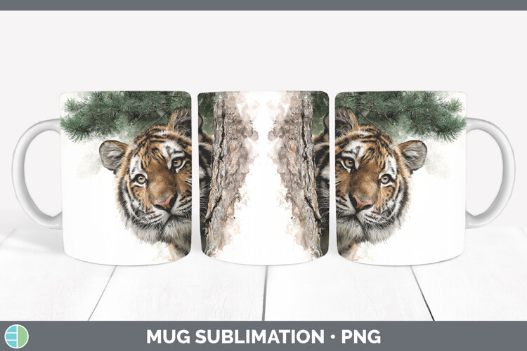 GorgeousAnimals Tree Peek Mug Wrap design.