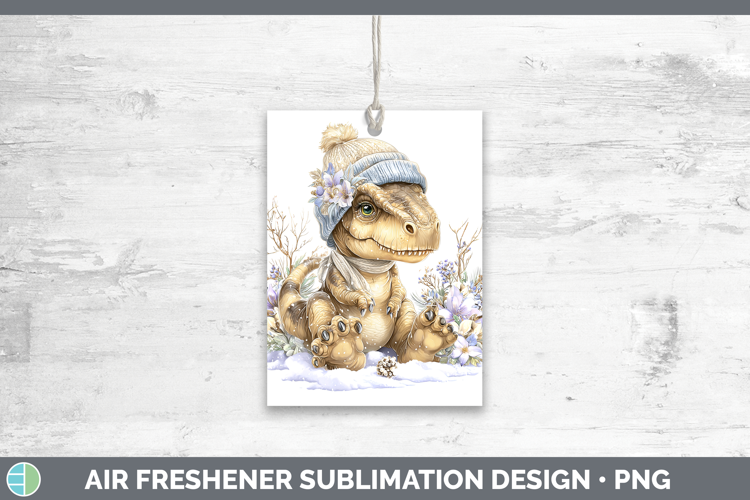Dinosaur Animals Winter Knit Hat Air Freshener Sublimation D