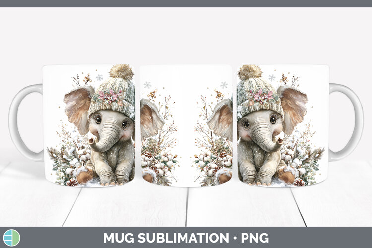 GorgeousAnimals Winter Knit Hat Mug Wrap design.