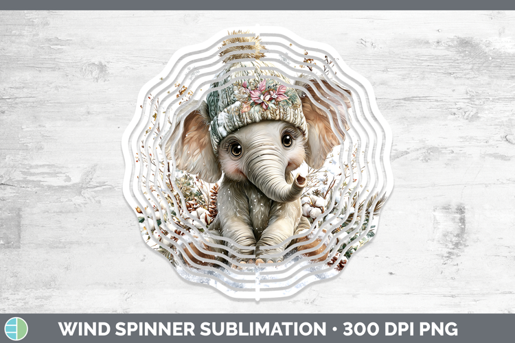 Elephant Animals Winter Knit Hat Wind Spinner Sublimation De