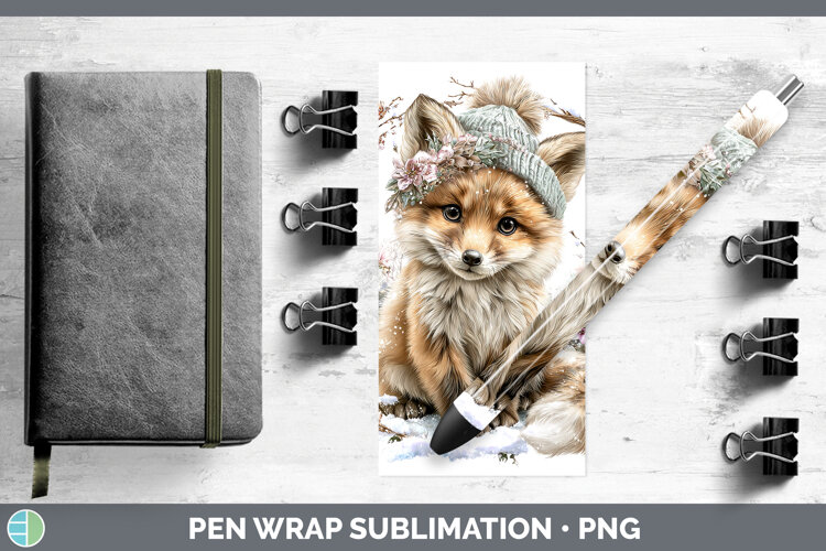 GorgeousAnimals Winter Knit Hat Pen Wrap design.