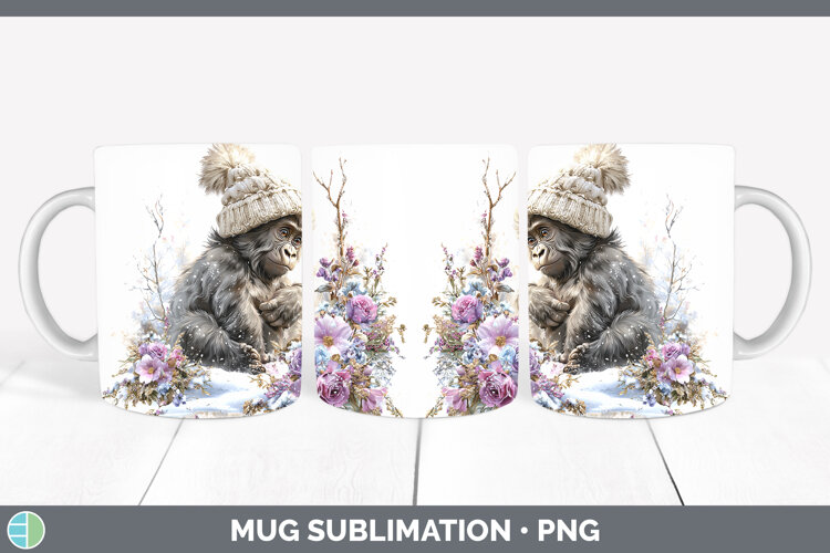 GorgeousAnimals Winter Knit Hat Mug Wrap design.