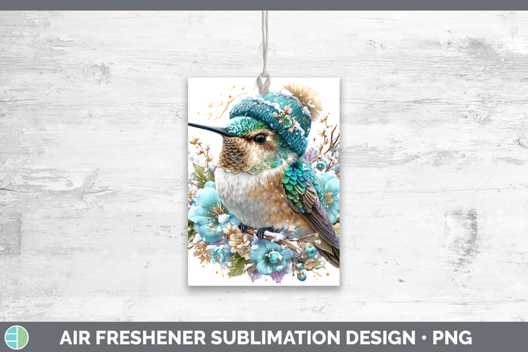 Hummingbird Animals Winter Knit Hat Air Freshener Sublimatio