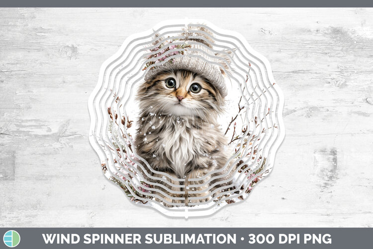 GorgeousAnimals Winter Knit Hat Wind Spinner design.