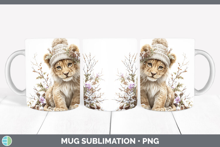GorgeousAnimals Winter Knit Hat Mug Wrap design.