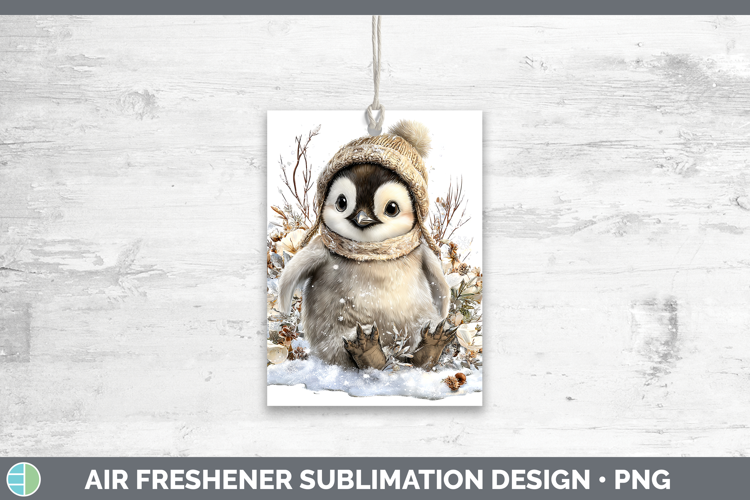 Penguin Animals Winter Knit Hat Air Freshener Sublimation De