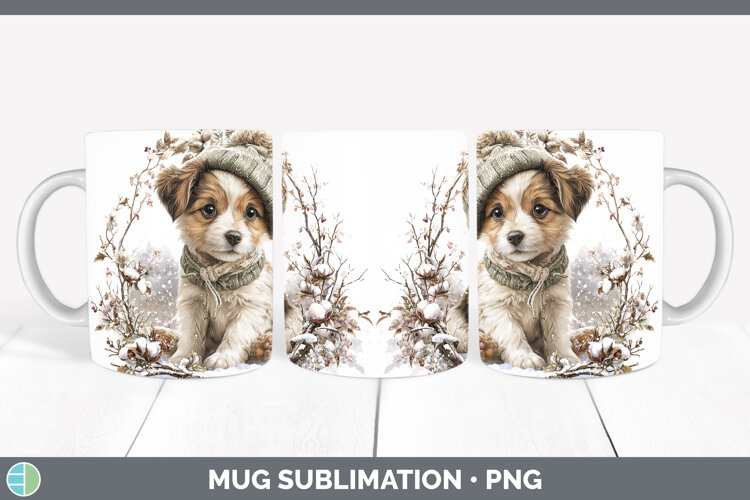 GorgeousAnimals Winter Knit Hat Mug Wrap design.