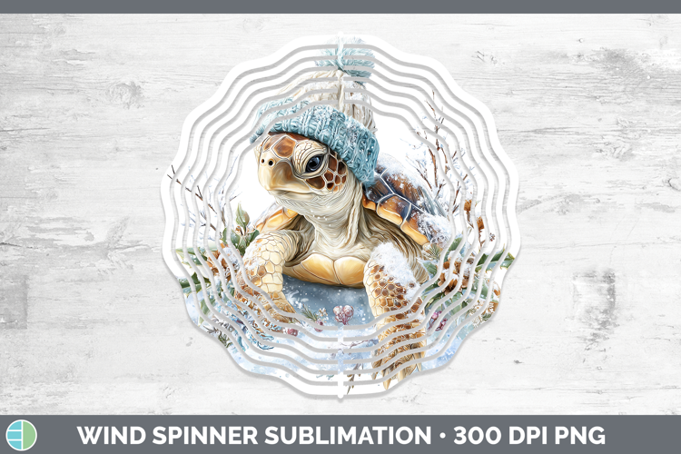 Sea Turtle Animals Winter Knit Hat Wind Spinner Sublimation