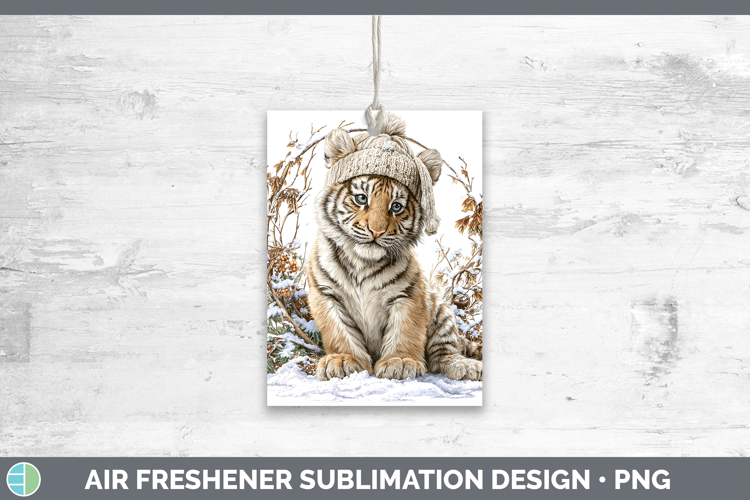 Tiger Animals Winter Knit Hat Air Freshener Sublimation Desi