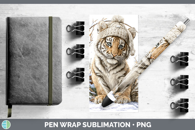 GorgeousAnimals Winter Knit Hat Pen Wrap design.