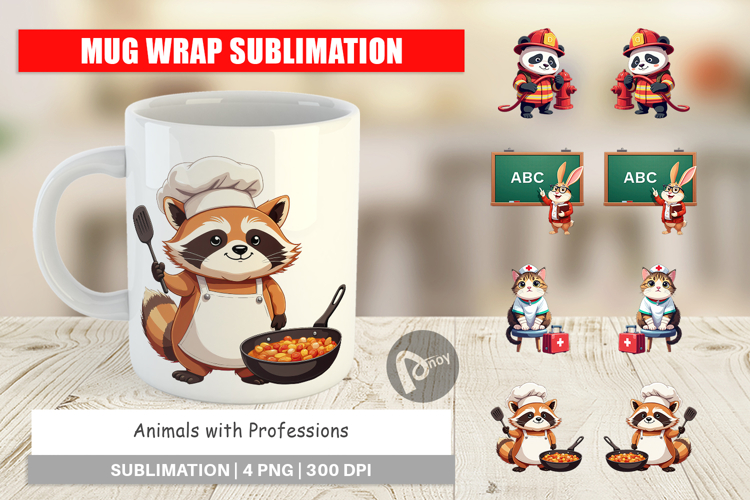 Mug Wrap Career Animals