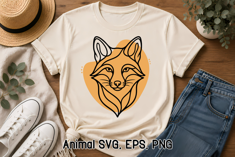 Flow Line Animal SVG Design | Fox SVG Silhouette