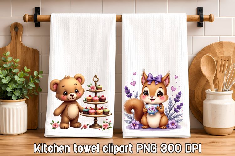 Cute Animal Tea Clipart PNG