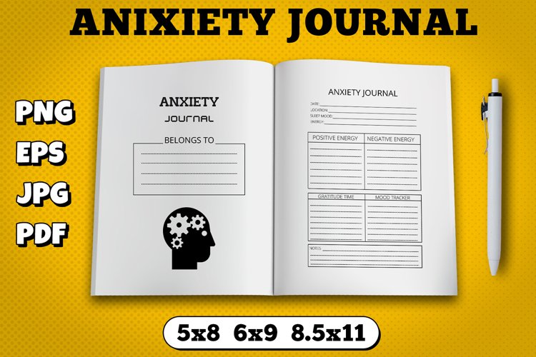 Amazon kdp anixiety journal interior for kindle publisher example image 1