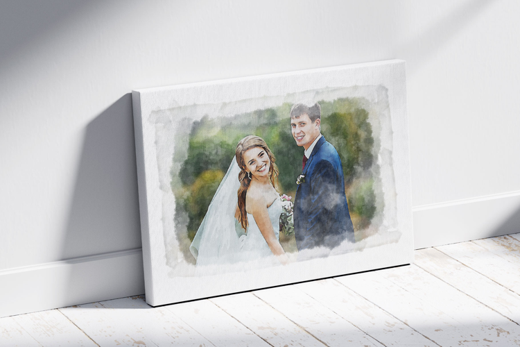 Anniversary Gift Watercolor Art Mockup