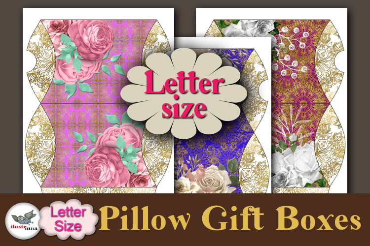 Floral Pillow Gift Box Printable Letter Template Vol 1