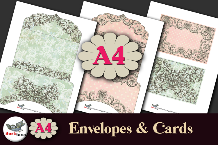 Pastel Baroque Cards & Envelopes Printable Kit