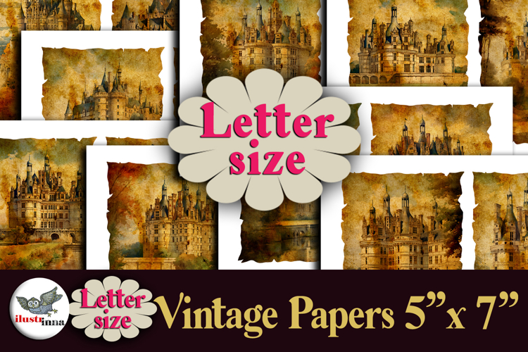 Vintage French Chateaux Papers Printable Letter Kit