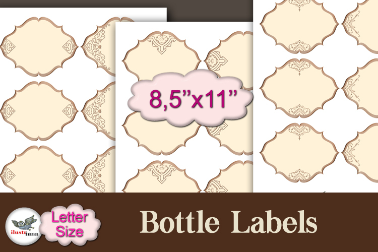 Vintage Bottle Labels Printable Letter Kit