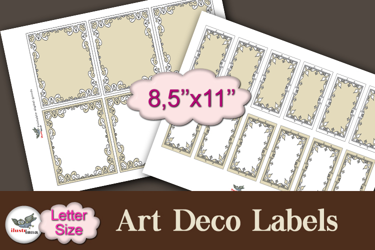 Art Deco Blank Labels Printable Letter Kit