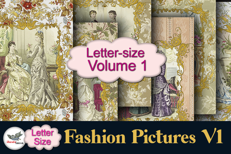 Vintage Fashion Junk Journal Pages Letter Printable