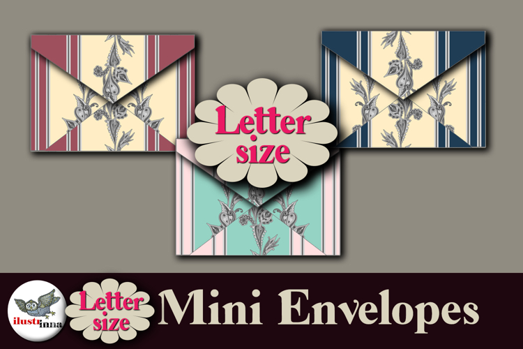 Vintage Mini Envelopes Printable Kit Letter Size example image 1