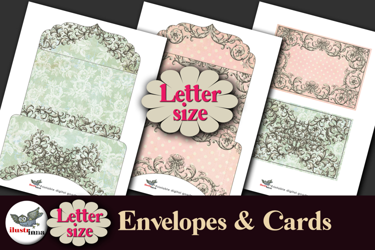 Pastel Baroque Cards & Envelopes Printable Kit
