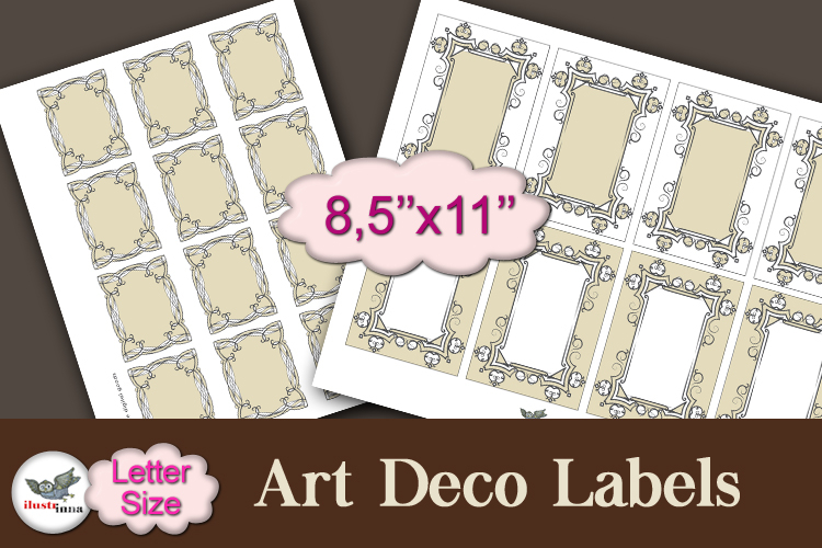 Elegant Art Deco Labels Printable Letter Kit