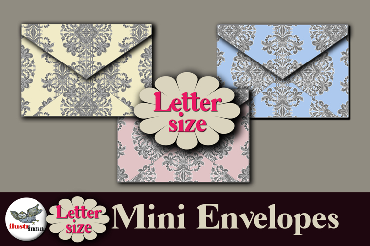 Baroque Mini Envelopes Printable Kit Letter Size example image 1