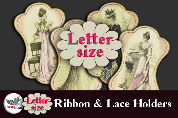 Vintage Fashion Ribbon & Lace Holders Printable Letter